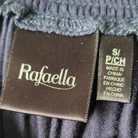 Navy Blue Pom Pom Short Sleeve shirt Women’s Size small - Picture 2 of 5